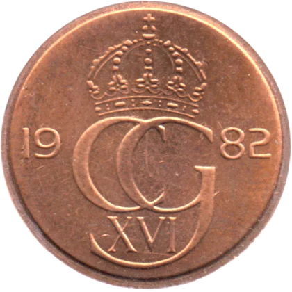 5 öre, 1982 Obverse