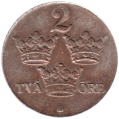 Preview 2 öre, 1945 reverse