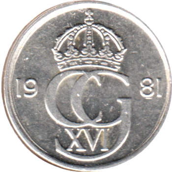10 öre, 1981 Obverse