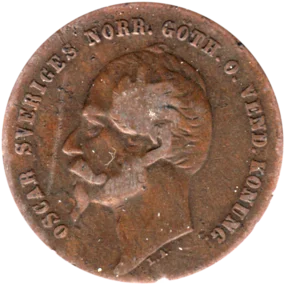 Preview 2 öre, 1858 obverse