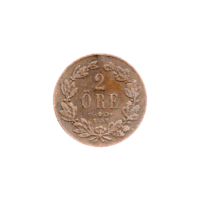 Preview 2 öre, 1858 reverse