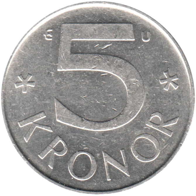 5 Kronor, 1985 Reverse