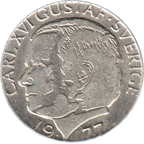 1 Krona, 1977 Obverse