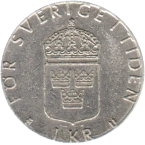 Preview 1 Krona, 1977 reverse