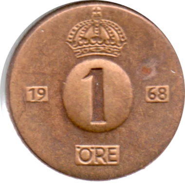 1 öre, 1968 Reverse