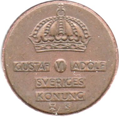 1 öre, 1956 Obverse