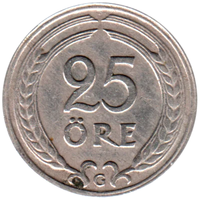Preview 25 öre, 1940 reverse
