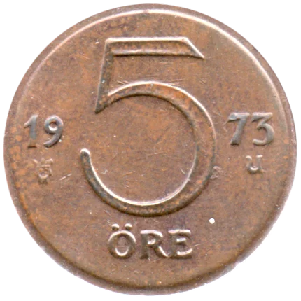 5 öre, 1973 Reverse
