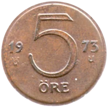 Preview 5 öre, 1973 reverse