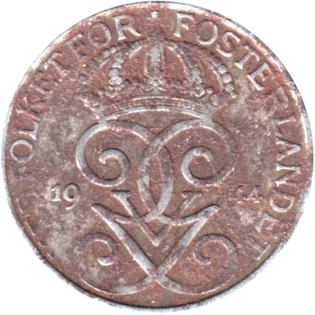 Preview 5 öre, 1944 obverse
