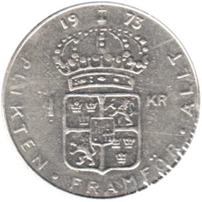 Preview 1 Krona, 1973 reverse