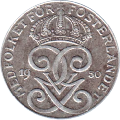 Preview 2 öre, 1950 obverse