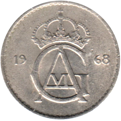 Preview 25 öre, 1968 obverse