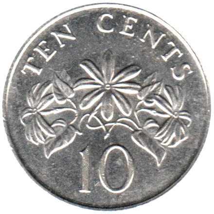 10 cents, 1991 Reverse