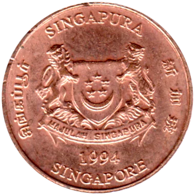 1 cent, 1994 Obverse