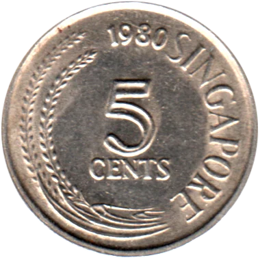 Preview 5 cents, 1980 reverse
