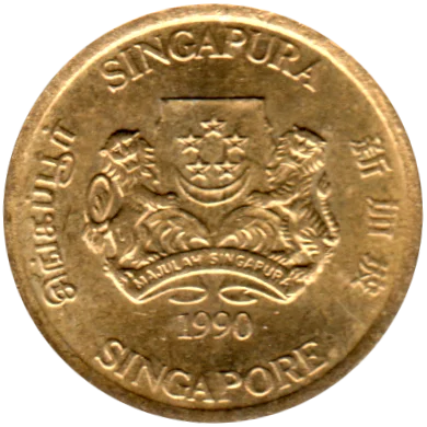 Preview 5 cents, 1990 obverse
