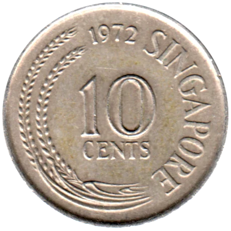 10 cents, 1972 Reverse