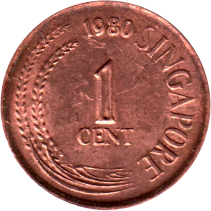 1 cent, 1980 Reverse