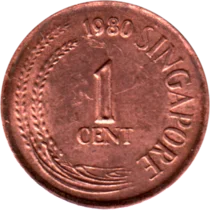 Preview 1 cent, 1980 reverse