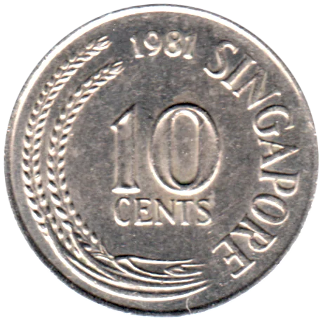10 cents, 1981 Reverse