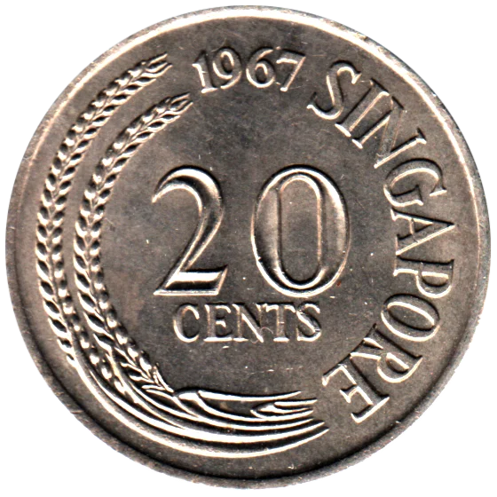 20 cents, 1967 Reverse