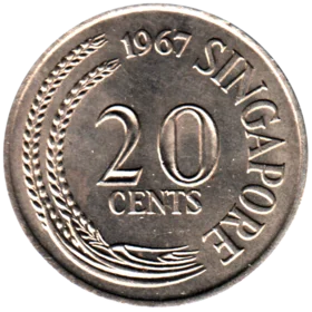 Preview 20 cents, 1967 reverse