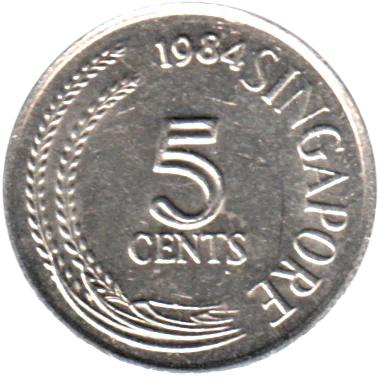 5 cents, 1984 Reverse