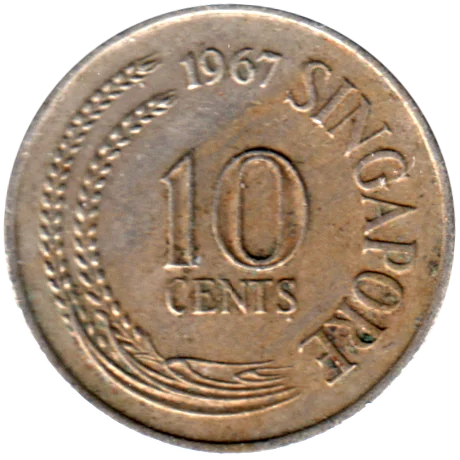 10 cents, 1967 Reverse
