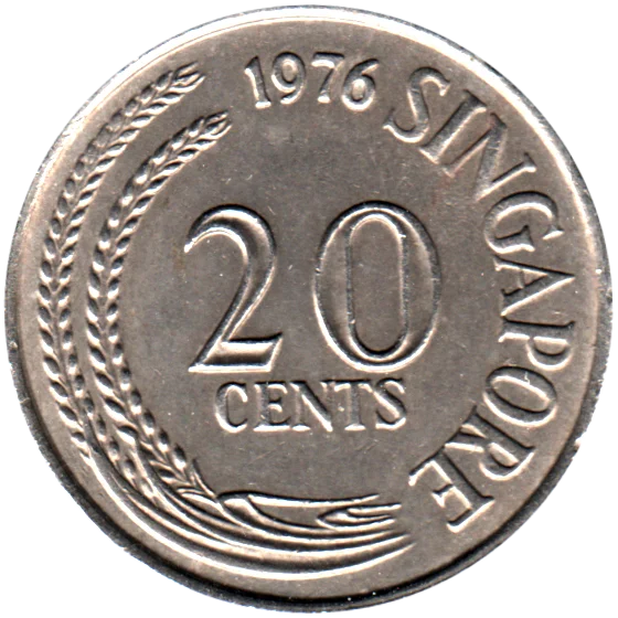20 cents, 1976 Reverse