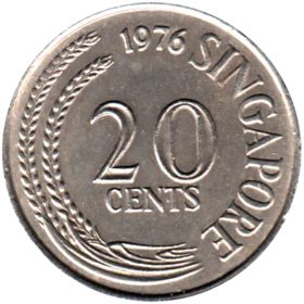 Preview 20 cents, 1976 reverse