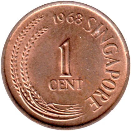 1 cent, 1968 Reverse