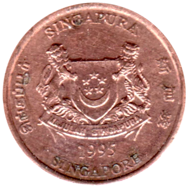 1 cent, 1995 Obverse