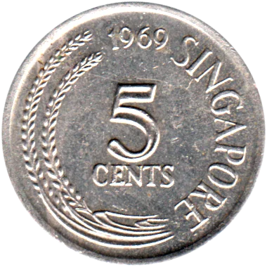 Preview 5 cents, 1969 reverse
