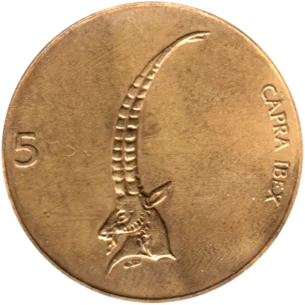 Preview 5 Tolarjev, 1997 obverse