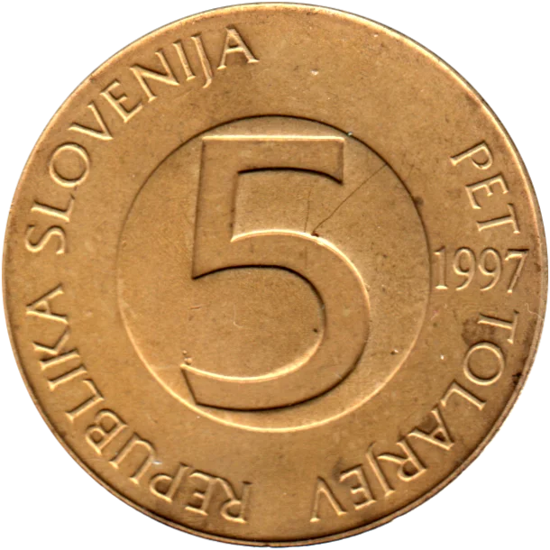 5 Tolarjev, 1997 Reverse
