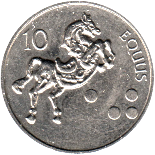 10 Tolarjev, 2002 Obverse