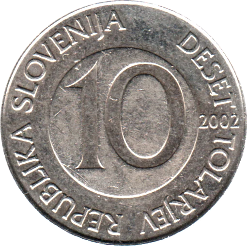 10 Tolarjev, 2002 Reverse