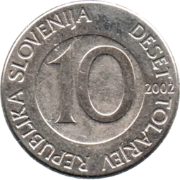 Preview 10 Tolarjev, 2002 reverse