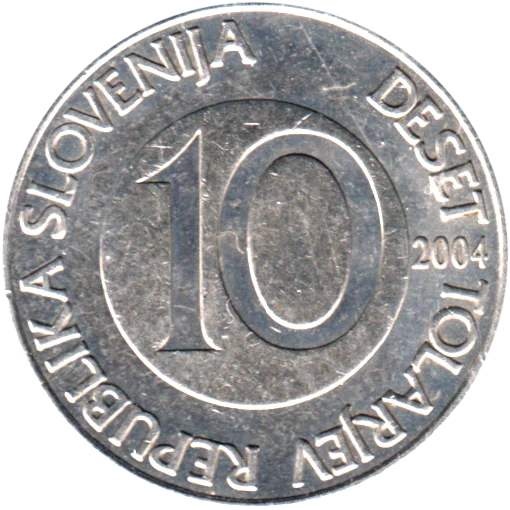 10 Tolarjev, 2004 Reverse