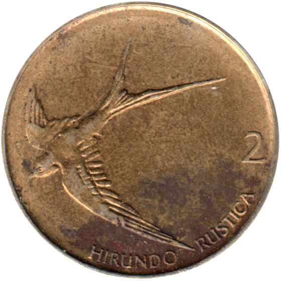 2 Tolarjev, 1999 Obverse