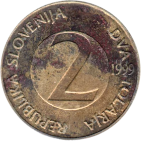 Preview 2 Tolarjev, 1999 reverse