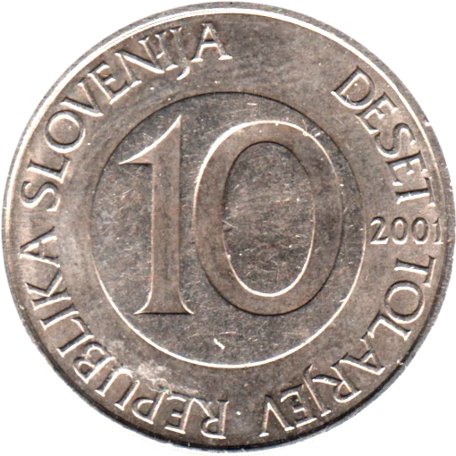 10 Tolarjev, 2001 Reverse