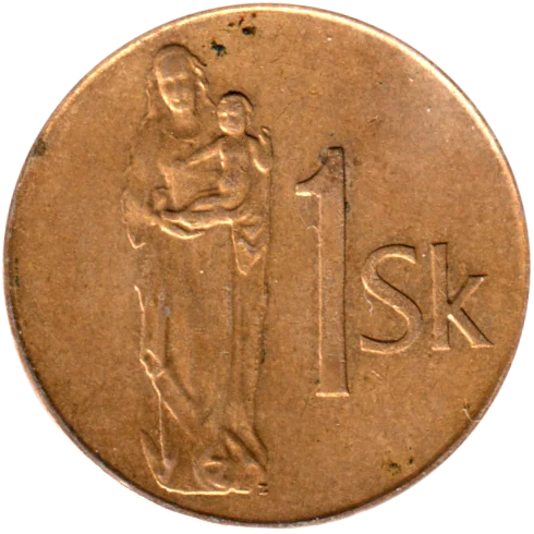 1 Koruna, 1993 Reverse