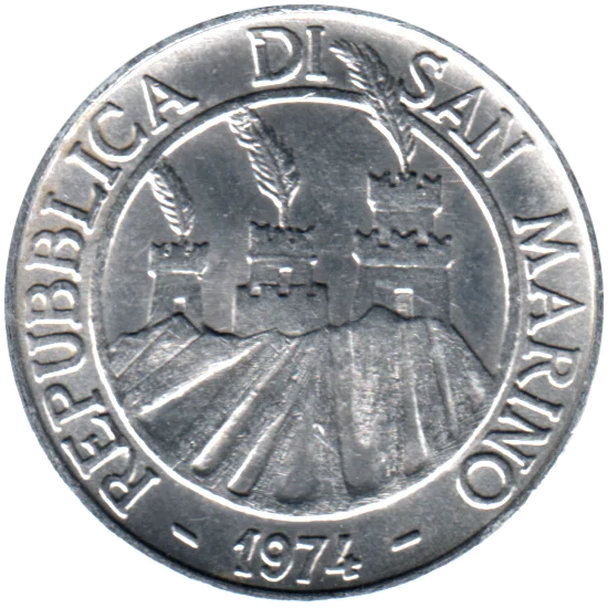 10 Lire, 1974 Obverse