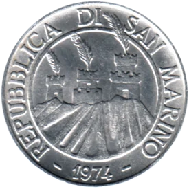 Preview 10 Lire, 1974 obverse