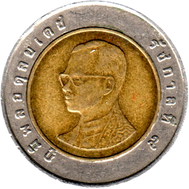 10 Baht, ๒๕๔๙ (2006) Obverse