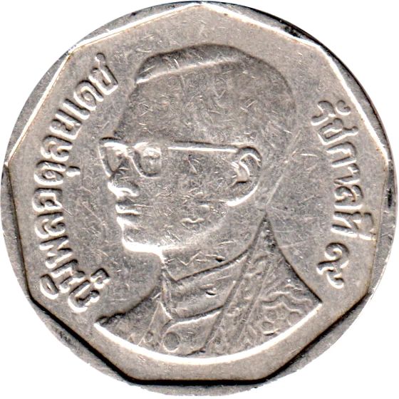 5 Baht, ๒๕๔๙ (2006) Obverse