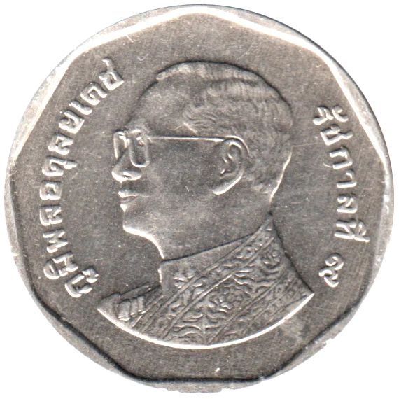 5 Baht, ๒๕๕๔ (2011) Obverse