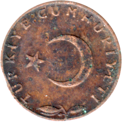 5 kuruş, 1964 Obverse